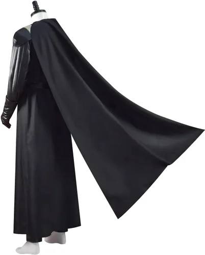 Vista 3 de Disfraz de Darth para adultos, uniforme de Vader de lujo, disfraz de fiesta de Halloween, conjunto completo de capa