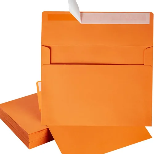 Vista 12 de Paquete de 50 sobres de 5 x 7 de colores autosellados para bodas, invitaciones de fiesta, tarjetas de felicitación, anuncios, fotos, 5.24 x 7.21
