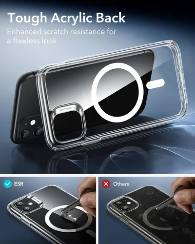 Vista 7 de ESR Funda para iPhone 11, compatible con MagSafe, protección de grado militar a prueba de golpes, funda magnética para iPhone 11, funda híbrida