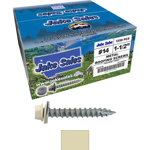 Vista 61 de TORNILLOS PARA TECHOS DE METAL #14: (250) Tornillos x 1" ABC GRIS Tornillo para techo de chapa metálica con cabeza hexagonal y arandela.