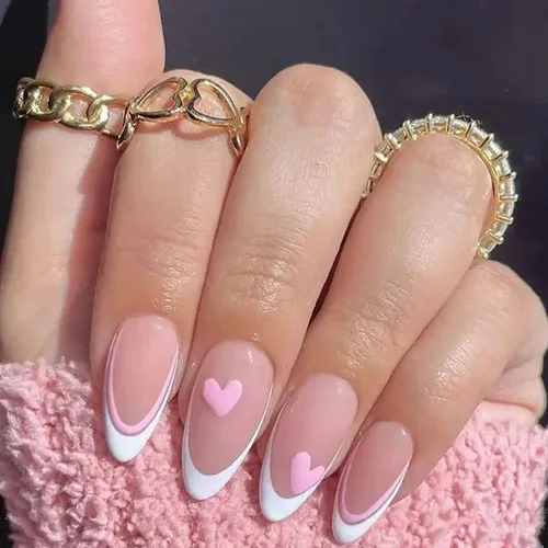 Vista 27 de MISUD - Uñas postizas largas con forma de ataúd, con diseño gótico de vampiro en negro y rojo, acrílico, 24 piezas
