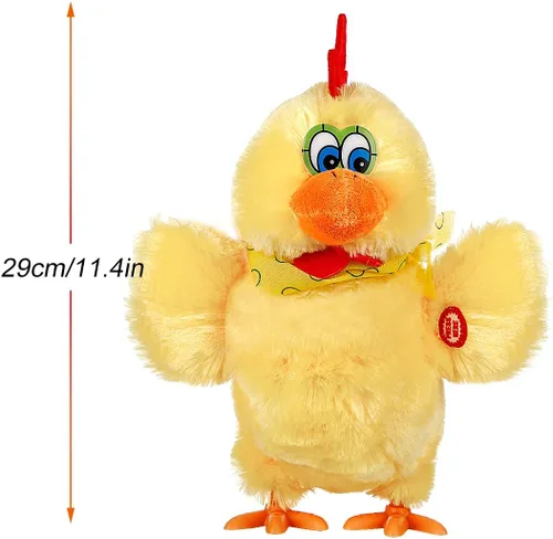 Vista 2 de Juguetes de Pascua Pollo Poner Huevo Eléctrico Peluche Loco Pollo Loco con Sonido Musica Animal