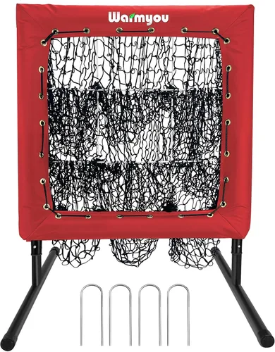 Vista 7 de Pitching Net, Portable 9 Hole Baseball & Sotball with Strike Zone - Height Adjustable Easy Setup for Indoor/Outdoor