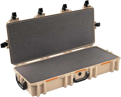 Vista 3 de Pelican V700 Vault - Estuche para rifle y escopeta desmontable con espuma, color marrón claro