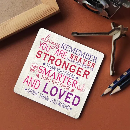 Vista 4 de Letrero de escritorio rosa inspirador para mujer, regalo de aliento para mujeres, regalos de animación, placas de madera, letreros motivacionales