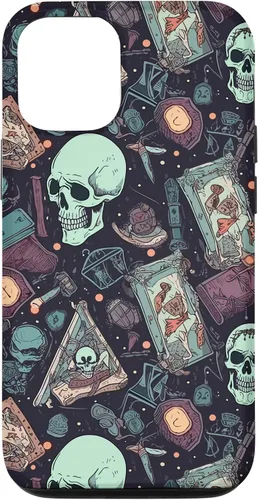 Vista 28 de Eerie Tarot Cards and Crystals Pattern Scary Cute Halloween Case for iPhone 17
