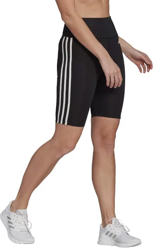 Vista 5 de adidas Mallas deportivas de tiro alto diseñadas para mujer Negro-blanco