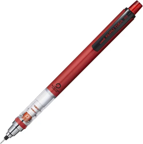 Vista 11 de Lápiz portaminas Uni Kuru Toga estándar, negro, 0.0112 pulgadas, rosado bebé