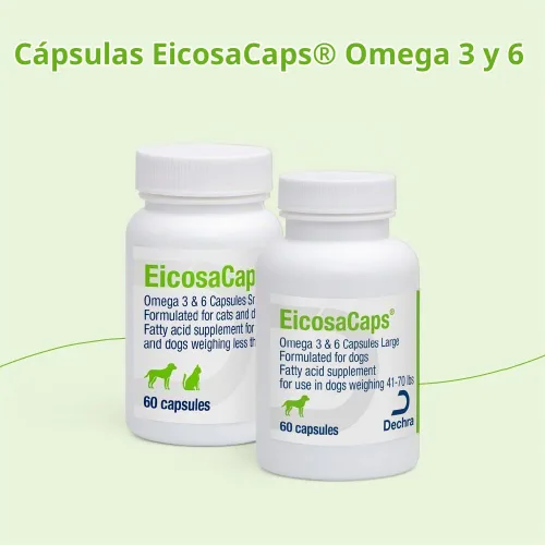Vista 4 de Omega 3 y 6 cápsulas para perros, 60