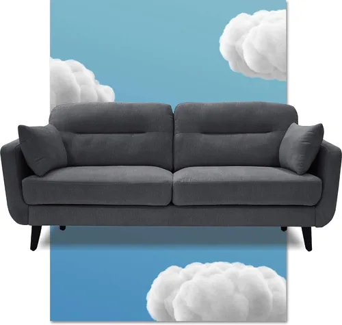 Vista 16 de Serta Sierra - Sofás para sala de estar, sofá tapizado de microfibra de diseño moderno, ideal para espacios más pequeños, sofá biplaza de 61 Marfil