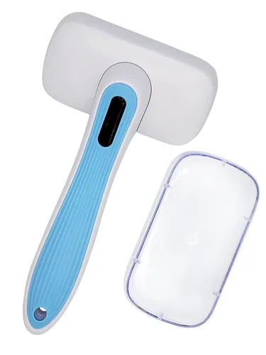 Vista 9 de Cepillo Slicker para Mascotas - Cepillo Autolimpiante para Perros y Gatos con Cerdas Retráctiles para Todo Tipo de Pelo - Púas de Masaje Eliminan