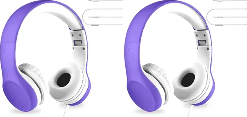 Vista 16 de LilGadgets Connect+ Pro - Auriculares con cable para niños con micrófono, limitación de volumen con cable, tecnología SharePort y acolchado Negro