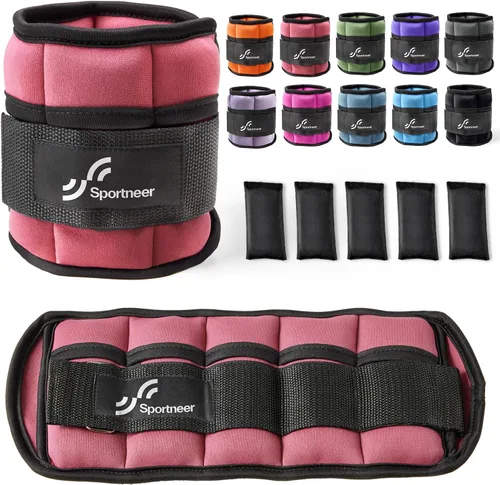 Vista 16 de Sportneer Adjustable Ankle and Wrist Weights for Women Pair of 4lb/13lb Negro