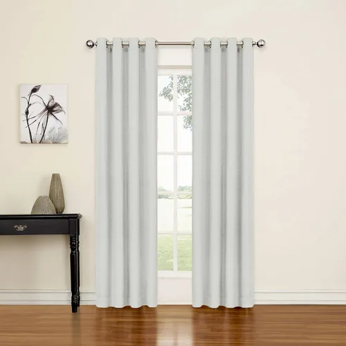 Vista 6 de Eclipse Luxor - Panel individual de cortinas de oscurecimiento con aislamiento térmico y ojales en la parte superior, para sala de estar, 52 x 108