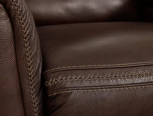 Vista 13 de Signature Design by Ashley Alessandro - Sillón reclinable eléctrico moderno con reposacabezas ajustable, color marrón oscuro