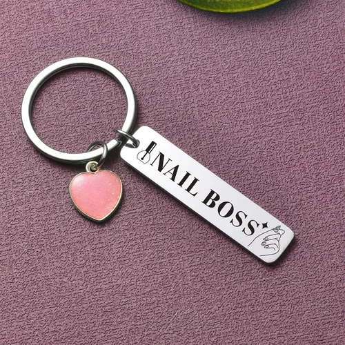 Vista 5 de ZNOSVEI Llavero de artista de uñas, regalo para técnico de uñas, joyería para mejor amiga, regalo para hermana, joyería de manicurista