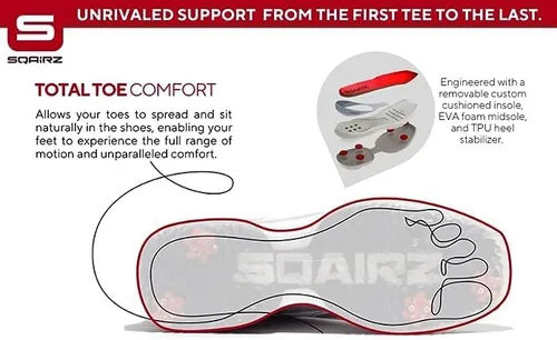 Vista 5 de SQAIRZ Speed Mesh - Zapatos de golf deportivos para hombre, diseñados para equilibrio y rendimiento, picos reemplazables, transpirables, zapatos