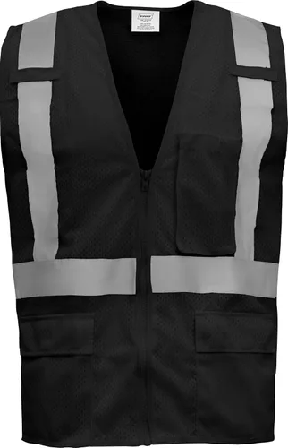 Vista 7 de Ironwear 1284 Class 2 Polyester Safety Vest w/Zipper & Radio Clips