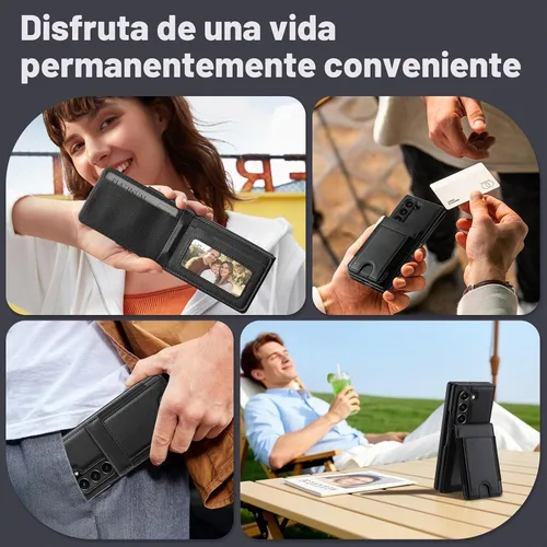 Vista 8 de Vofolen Funda tipo cartera con tarjetero para Samsung Galaxy Z Fold 5