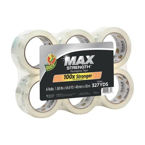 Vista 9 de Duck Max Strength Recambio de Cinta de Embalaje Transparente - Cinta de Embalaje de Máxima Resistencia para Uso Pesado para Cajas de Envío y Mudanza