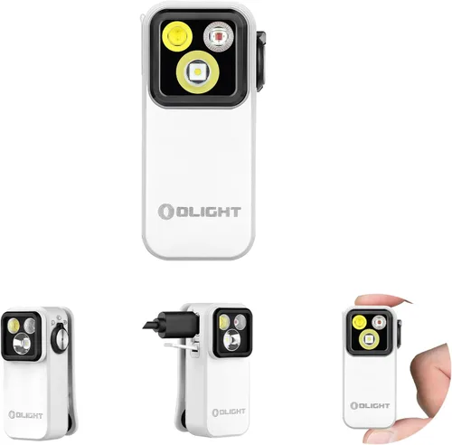 Vista 18 de OLIGHT Oclip Pro - Linterna recargable EDC con clip, Phantom Squadron Red Light, 500 Lumens Floodlight, Spotlight, Pocket-Sized, USB-C Charging