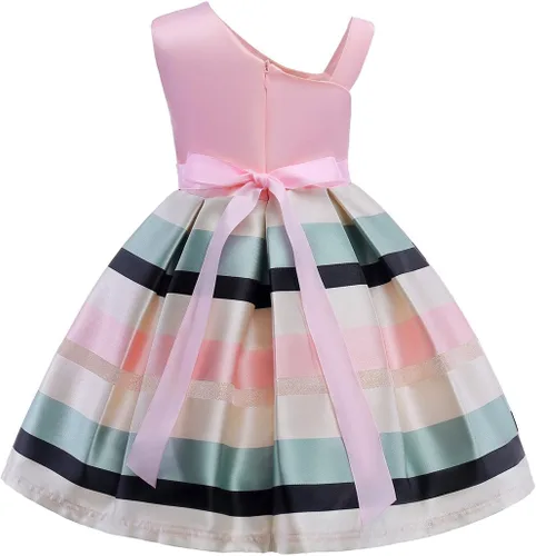 Vista 2 de NSSMWTTC 2-9T Vestido formal para niñas, con diseño de flor