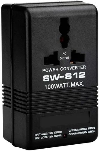 Vista 4 de Transformador convertidor de voltaje de doble canal para subir o bajar 100 W para CA 110 V 120 V a 220 V 240 V adecuado para pequeños
