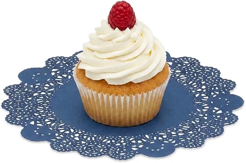 Vista 56 de Restaurantware Pastry Tek Blondas de Encaje de 4 x 4 Pulgadas 100 Vajilla Decorativa - Blondas de Mesa Desechables Redondas de Papel Negro