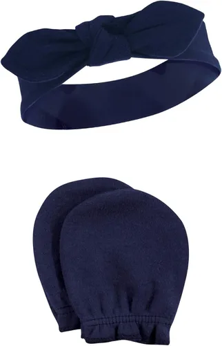Vista 16 de Hudson Baby Conjunto de diadema de algodón y manoplas para rascar para bebé