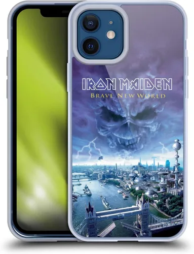 Vista 212 de Head Case Designs Funda de gel suave con licencia oficial de Iron Maiden Brave New World, compatible con Apple iPhone 7 Plus/iPhone 8 Plus Nuevo