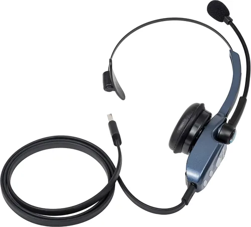 Vista 4 de Auriculares BlueParrott B250-XTS Mono Bluetooth Inalámbricos con 91% de Cancelación de Ruido, Audífonos Trucker Sobre la Cabeza con Micrófono