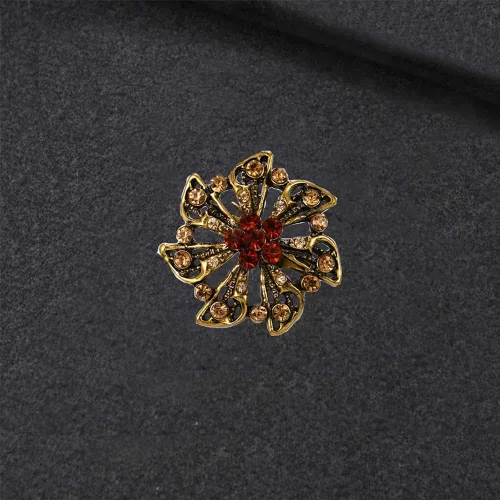 Vista 6 de Juego de broches de flores de cristal de diamantes de imitación de 24 piezas