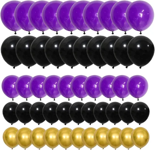 Vista 13 de Juego de globos de confeti azul rey, negro y plateado, arco de globos de confeti azul, negro y plateado para decoración de cumpleaños de bebé jefe