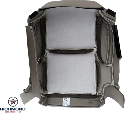 Vista 8 de Richmond Auto Upholstery - Funda de asiento de piel perforada de repuesto para el lado del conductor, color marrón oscuro