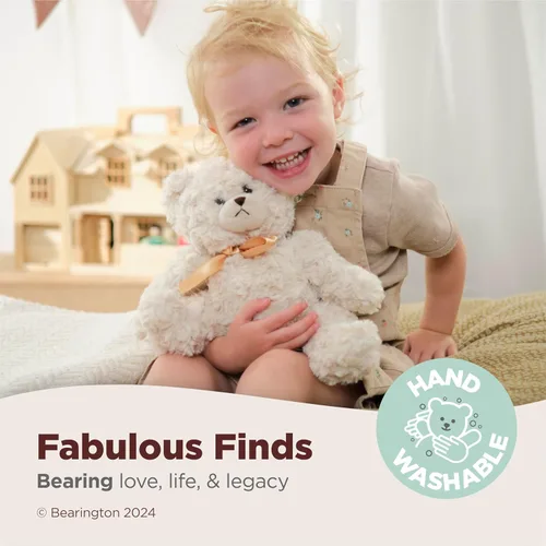 Vista 3 de Bearington Lil' Huggles, oso de peluche blanco de 10 pulgadas, es un gran regalo para cumpleaños, aniversario, vacaciones o graduación