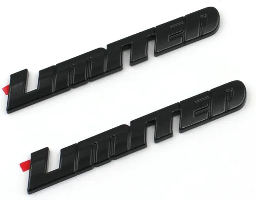 Vista 2 de 2 piezas de emblema de puerta negro brillante superpuesto Compatible con Sequoia Tacoma Tundra 4Runner (Negro brillante)