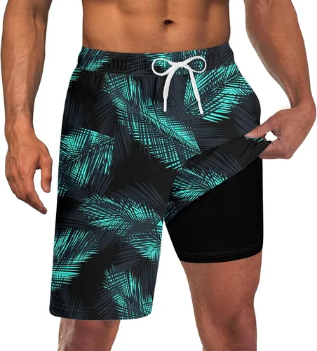 Vista 84 de UNICOMIDEA Bañador para hombre con forro de compresión de 9 pulgadas de largo