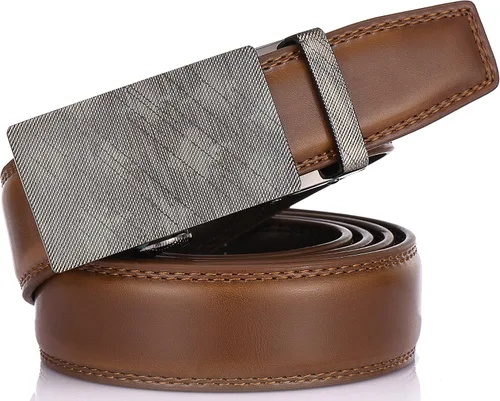 Vista 7 de GALLERY SEVEN Cinturón de trinquete de cuero para hombre