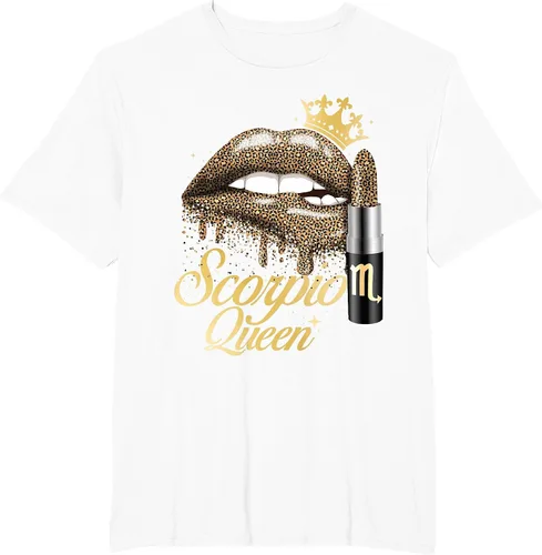 Vista 21 de Scorpio Queen - Zodiac Sign Horoscope Birthday T-Shirt Negro
