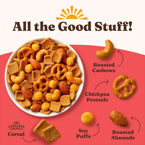 Vista 4 de Catalina Crunch Mezcla de Snacks con Proteína y Cheese Crisps - 10g de Proteína, 1g de Azúcar por Porción - Buena Fuente de Fibra, Keto, Sin Gluten