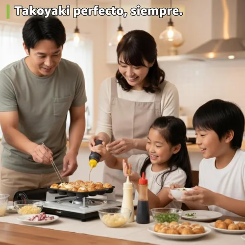 Vista 8 de CookKing - Sartén antiadherente TAKOYAKI para parrilla/placa de cocción, fabricada en Corea