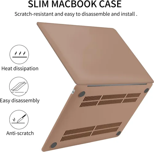 Vista 6 de Seorsok Compatible con MacBook Air de 13 pulgadas Case 2022 2021 2020 2019 2018 versión A1932 A2179 M1 A2337 Touch ID, carcasa rígida de plástico