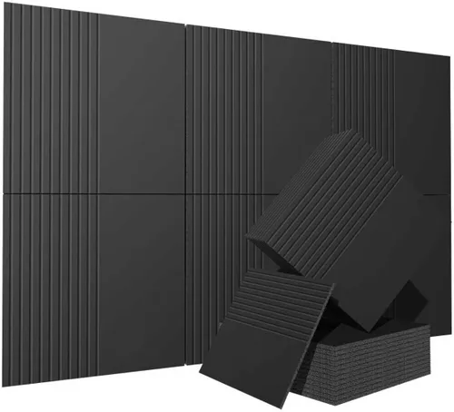 Vista 11 de CIUIUTIC - Paneles acústicos de pared, paquete de 6 paneles acústicos de 20 x 20 pulgadas, paneles acústicos decorativos, arte de pared absorbente