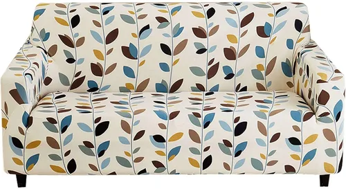 Vista 25 de MBROS Funda estampada para sofá, funda de sofá de tela elástica elástica, 1 pieza, antideslizante, universal, de elastano, protector de muebles
