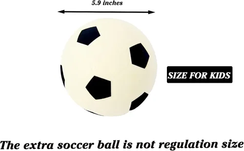 Vista 6 de Porayhut Juegos de portería de fútbol y pelotas desplegables para entrenamiento, juego de 2, fácil montaje con bolsa de transporte compacta, regalo