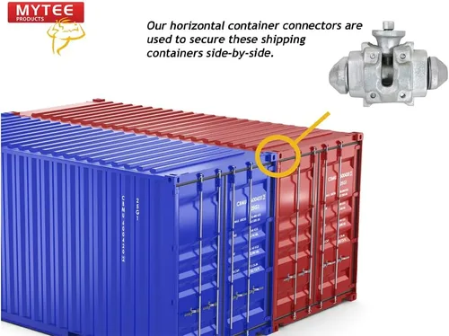 Vista 5 de Mytee Products Paquete de 4 cerraduras giratorias de doble extremo para conectar contenedores, conector horizontal de contenedor, se utiliza