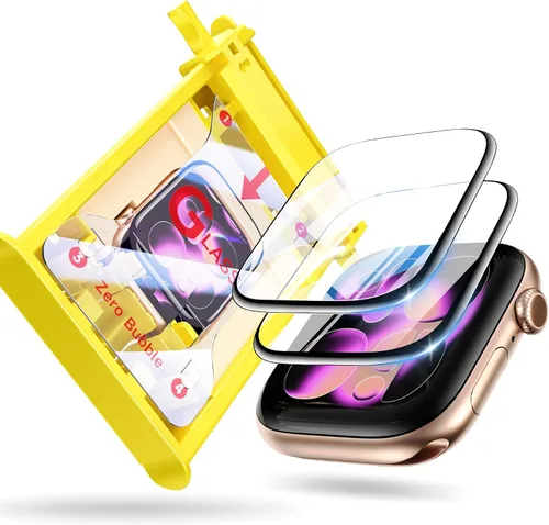 Vista 14 de Paquete de 2 fundas para Apple Watch 40mm SE Series 6/5/4/SE 2ª generación con protector de pantalla de vidrio templado, funda protectora completa