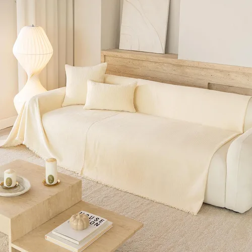 Vista 4 de DREAMINGO Fundas de sofá biplaza para sofá de 2 plazas, manta jacquard moderna y minimalista protectora de muebles para mascotas, lavable, funda