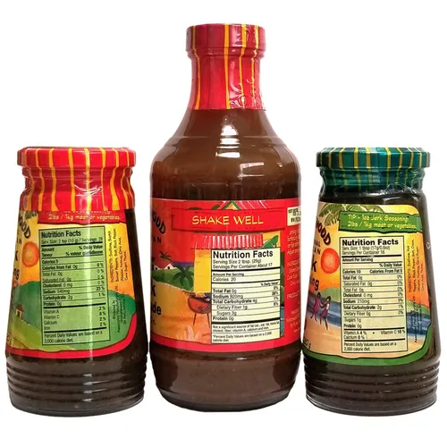 Vista 2 de Walkerswood Paquete mixto de condimentos jamaicanos Jerk - Adobo picante y picante, suave y jerk