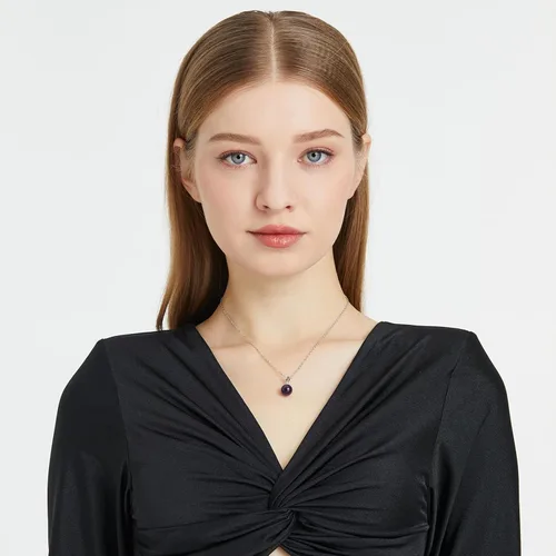 Vista 6 de Collar de jade natural para mujer, de plata de ley, ajustable, hecho a mano, con dije de jade verde, collar de cristal curativo, regalo de buena